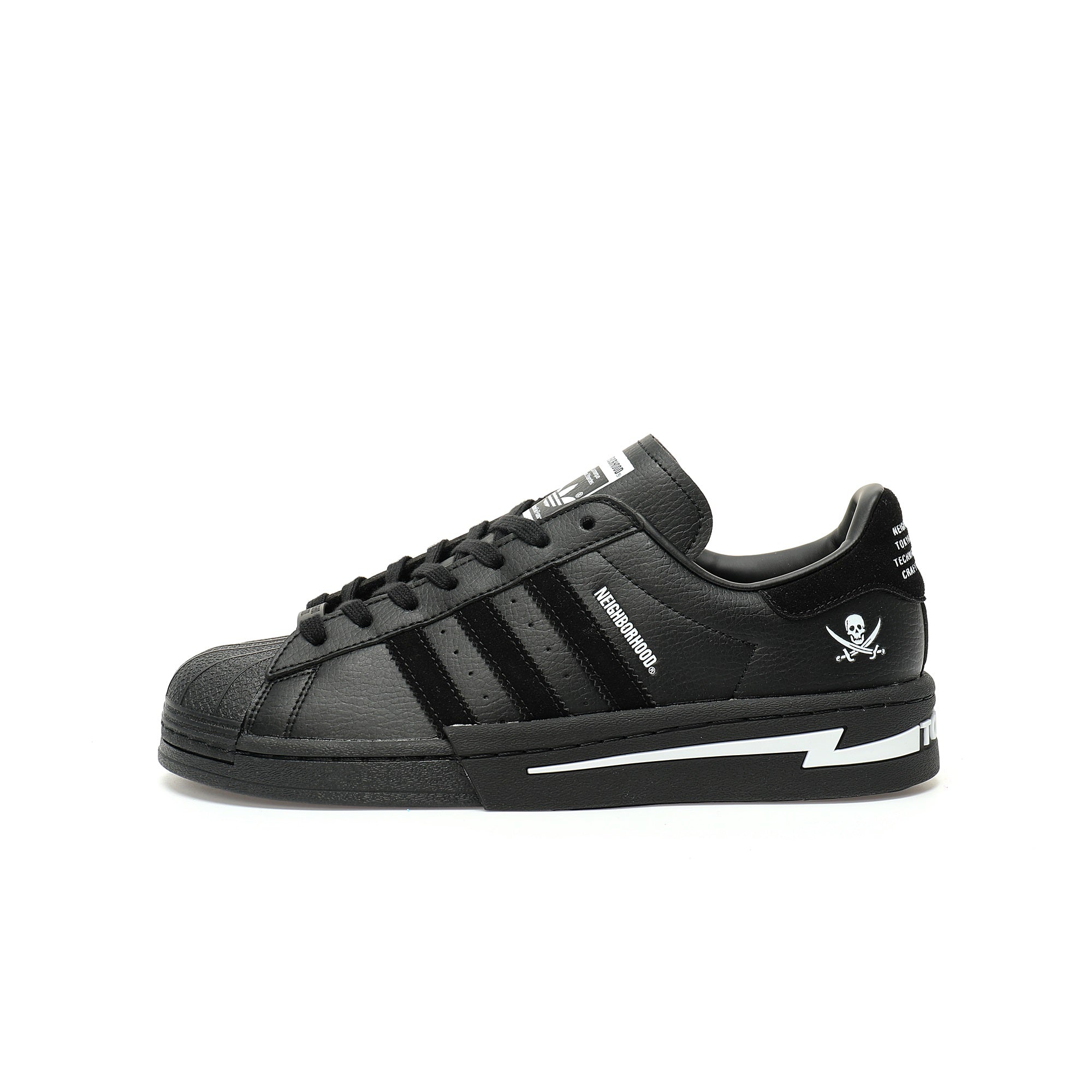 Adidas Originals Superstar Neighborhood – Black Leather Low-Top Sneakers