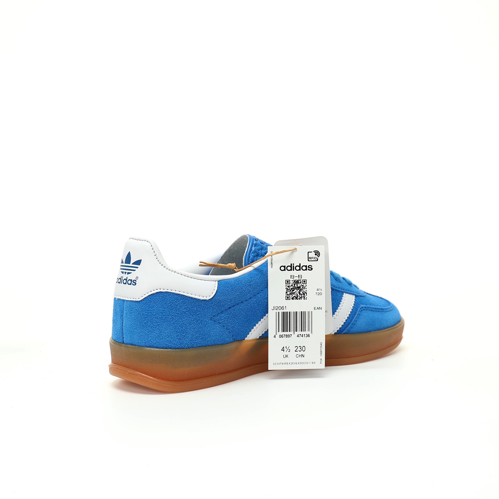 Adidas Originals Gazelle Indoor Blue White Gum Suede Sneaker