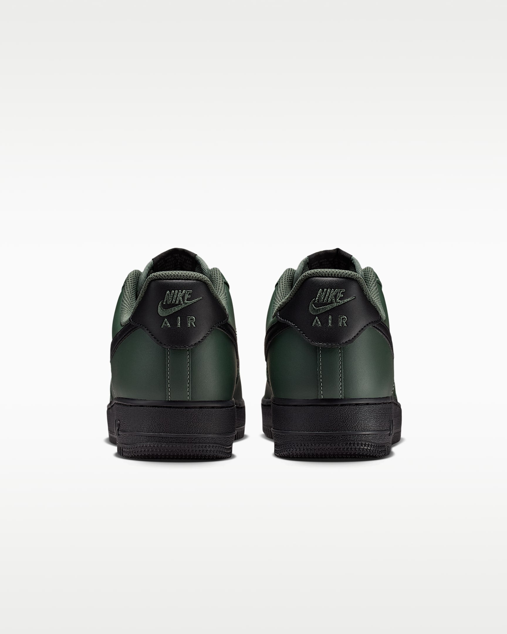 Nike Air Force 1 '07 Dark Green Black Swoosh Sneakers