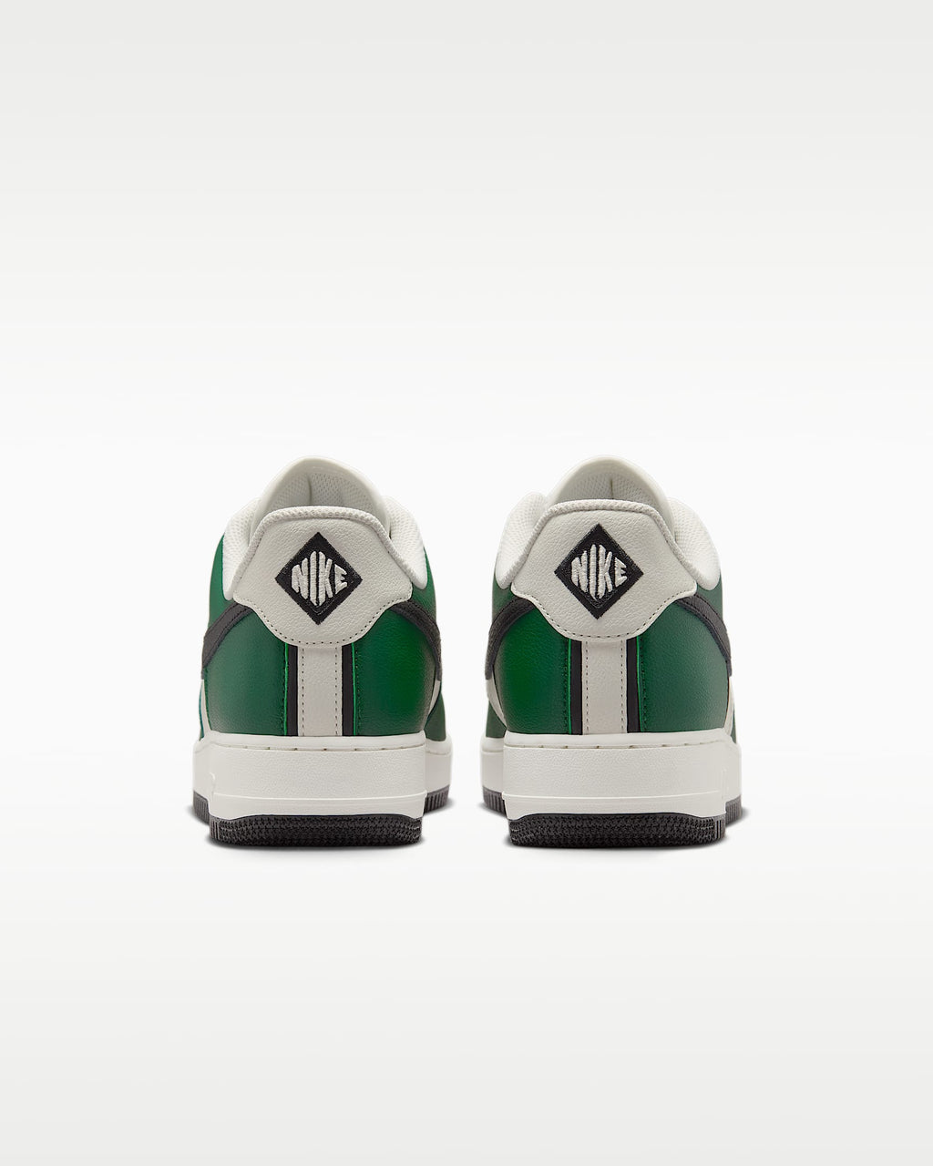 Nike Air Force 1 '07 Green Off-White Black Swoosh Sneakers