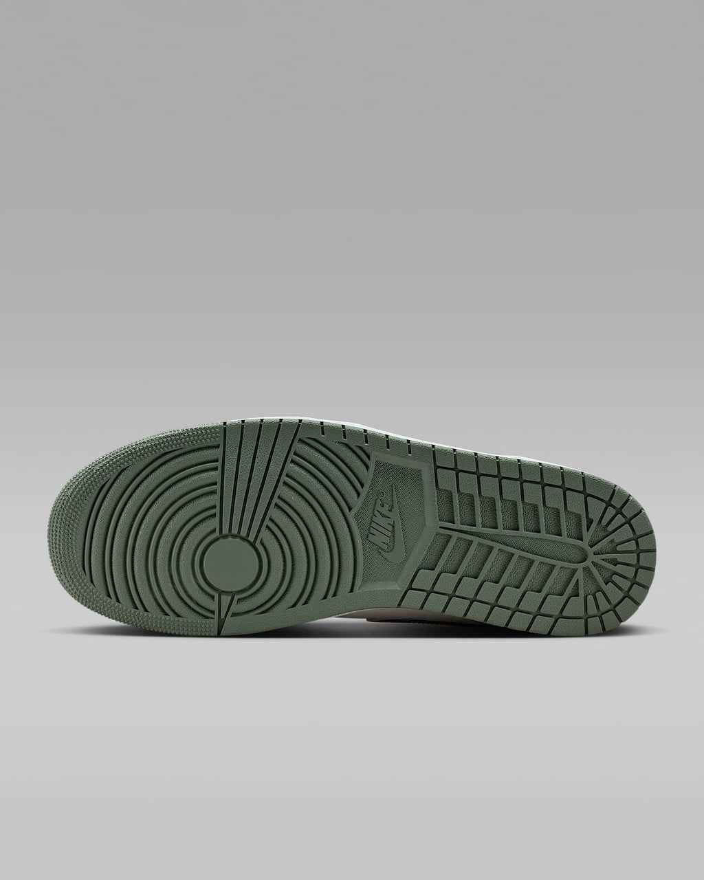 Air Jordan 1 Low OG Sail Medium Olive Leather Sneakers