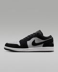 Air Jordan 1 Low OG Black Grey Suede Leather Sneakers