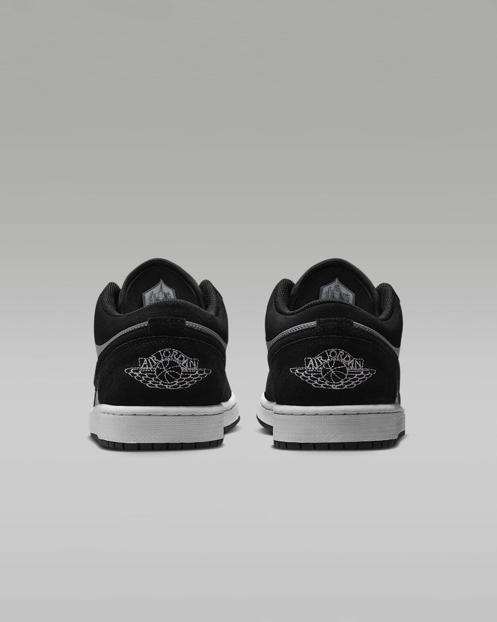 Air Jordan 1 Low OG Black Grey Suede Leather Sneakers