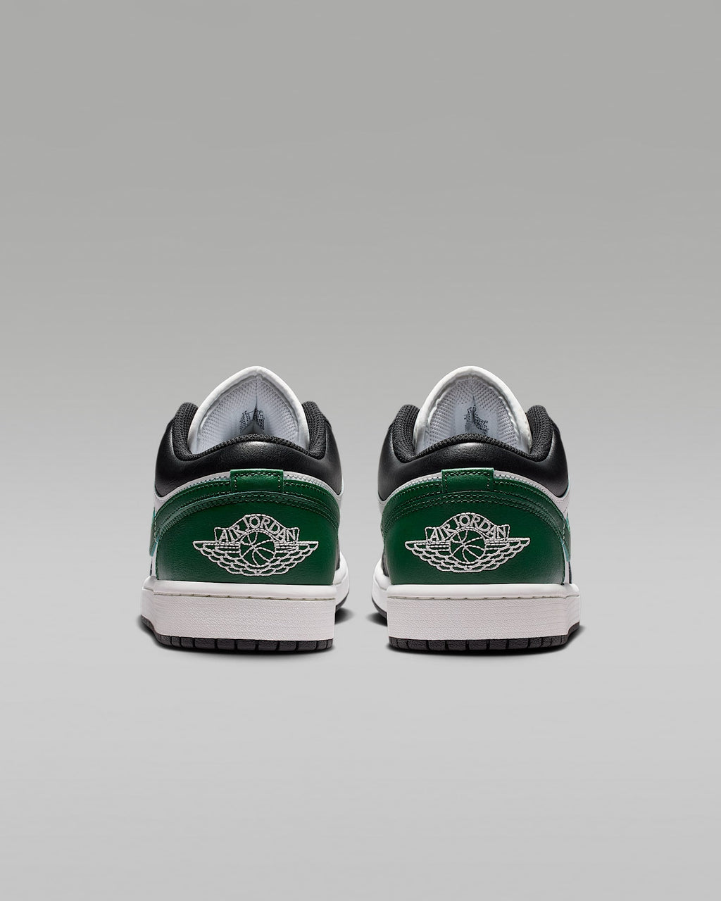 Air Jordan 1 Low White Black and Pine Green Sneakers