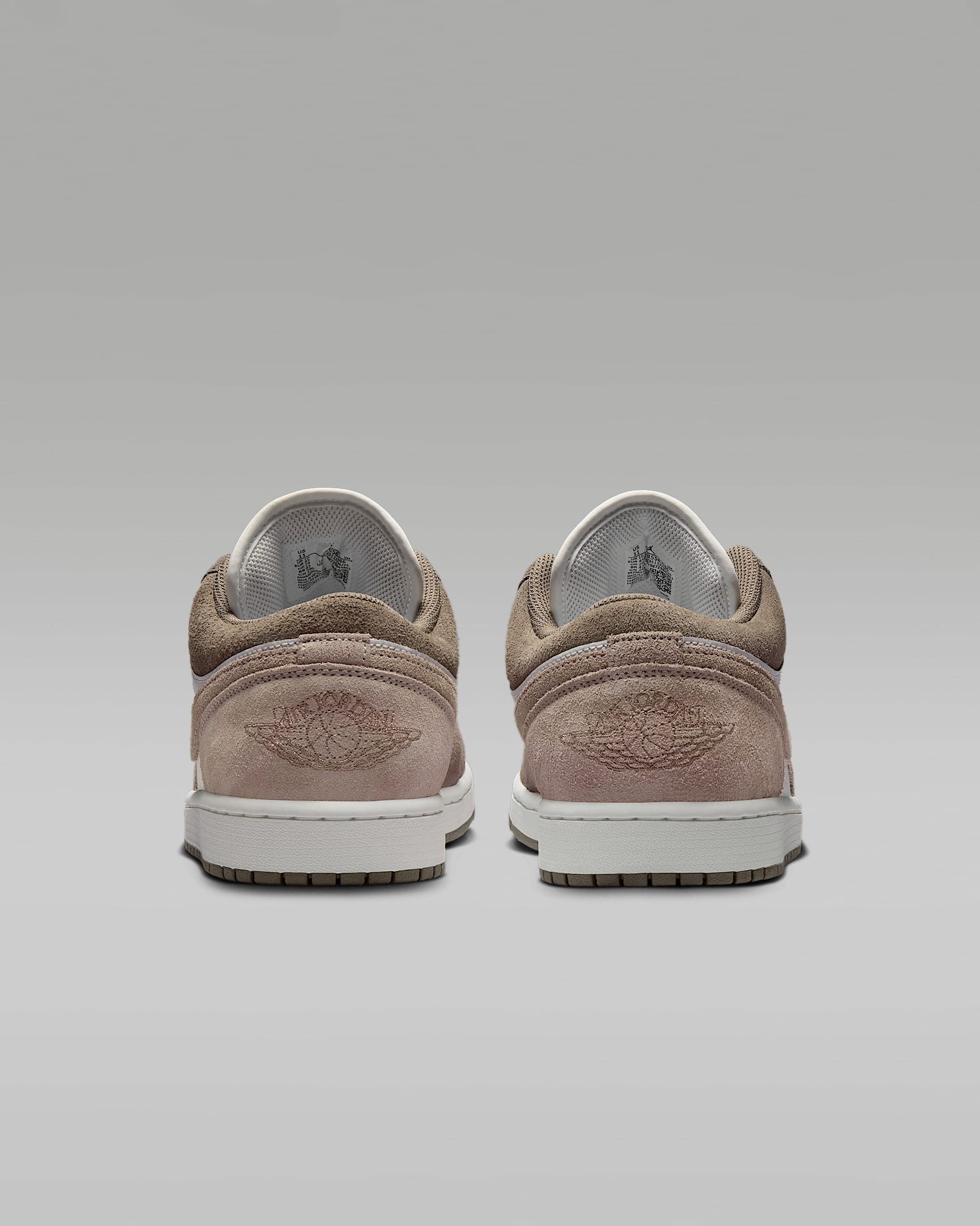 Air Jordan 1 Low White Medium Brown and Taupe Haze Sneakers