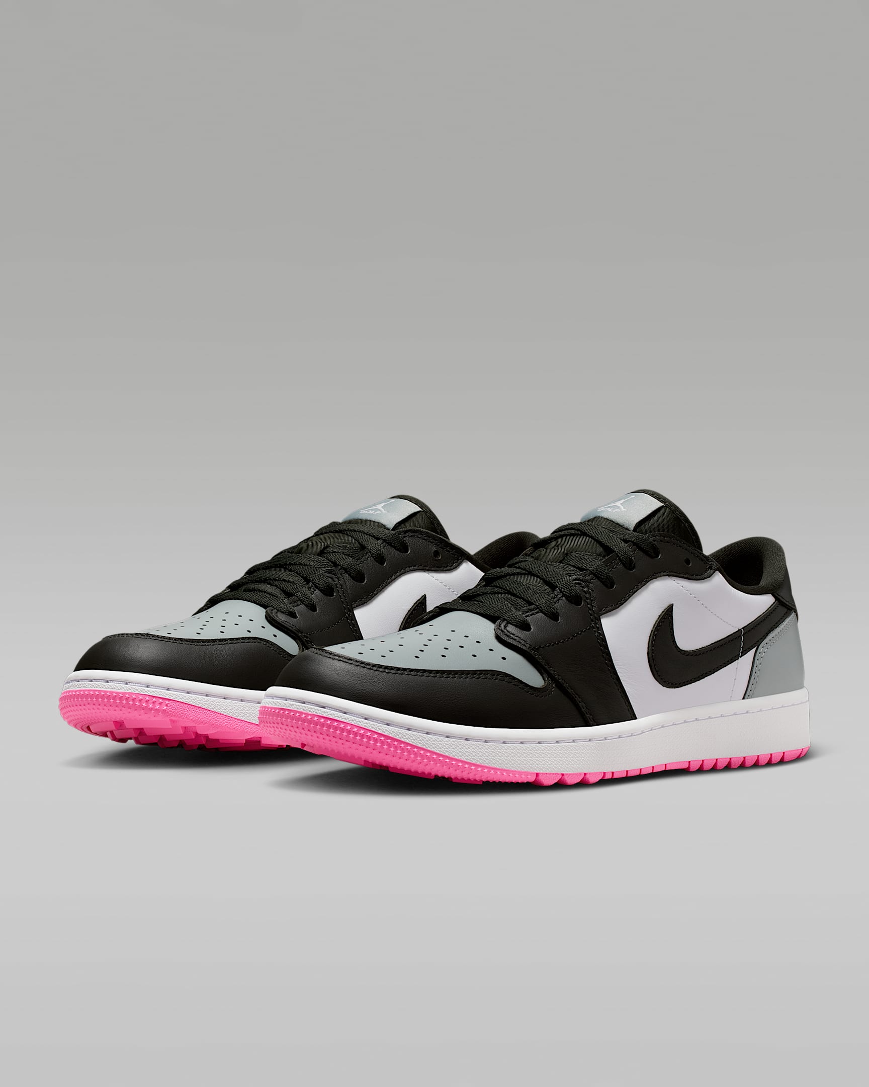 Air Jordan 1 Low G Golf Black Grey and Hyper Pink Sneakers