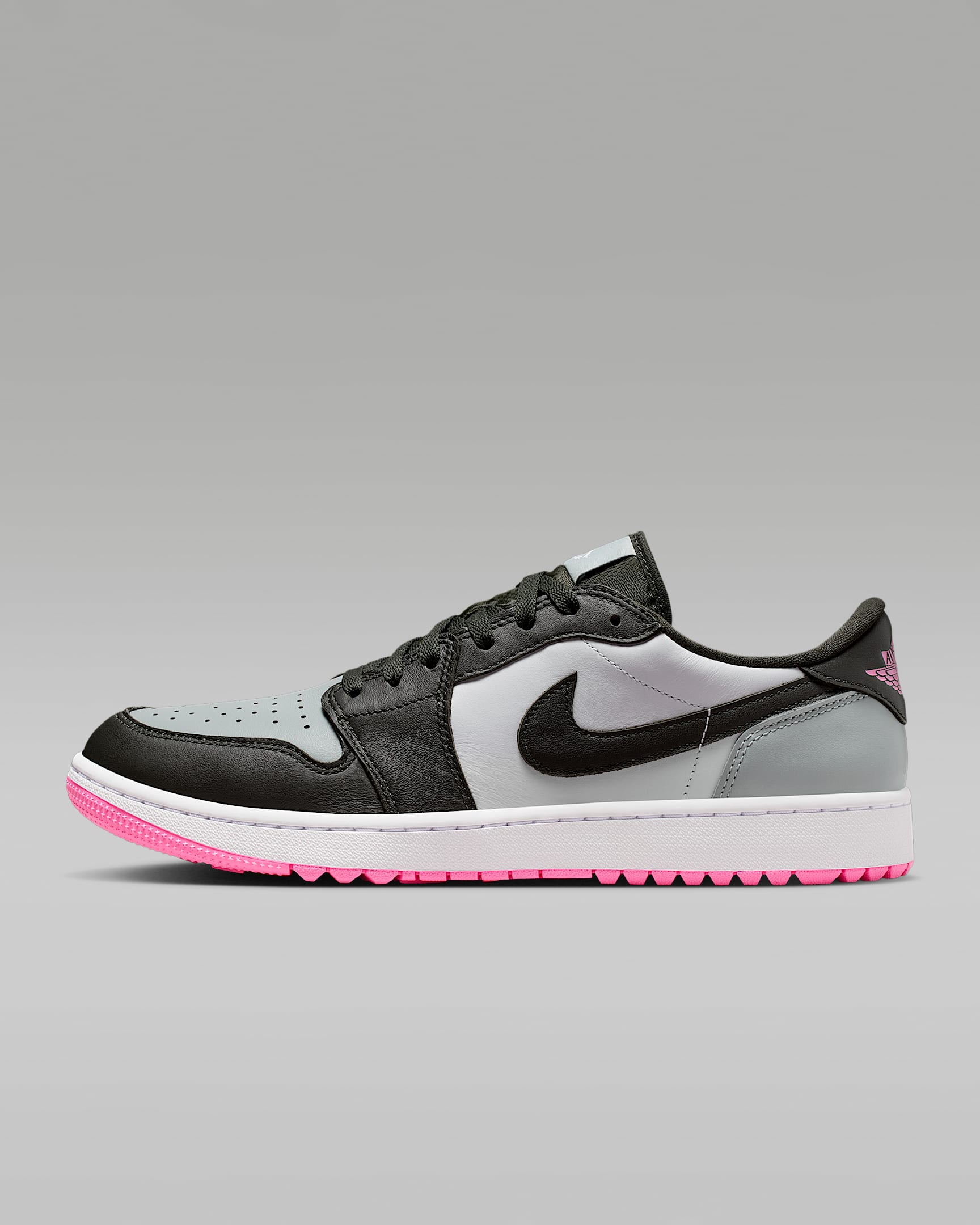Air Jordan 1 Low G Golf Black Grey and Hyper Pink Sneakers