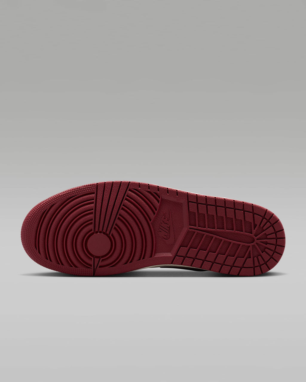 Air Jordan 1 Low OG Sail Burgundy Dark Brown Swoosh Leather Sneakers