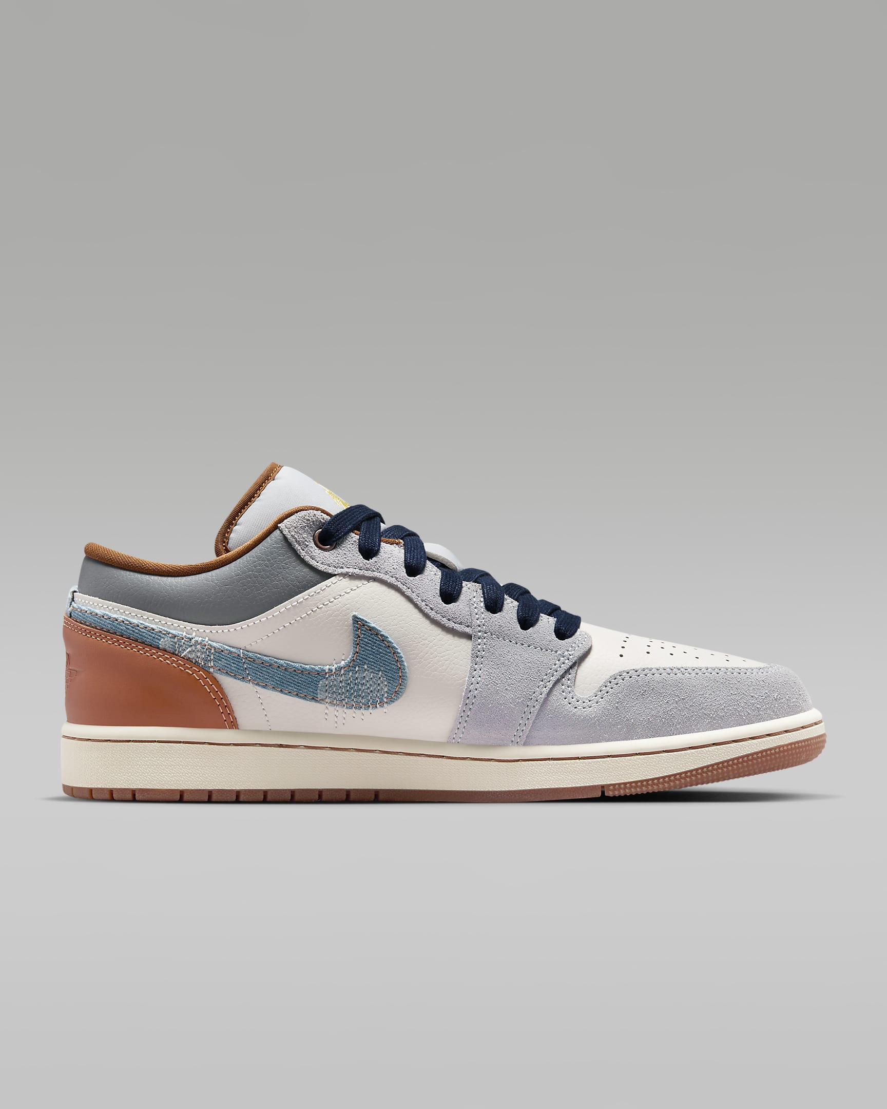Air Jordan 1 Low SE Sail Light Smoke Grey and Pecan Sneakers