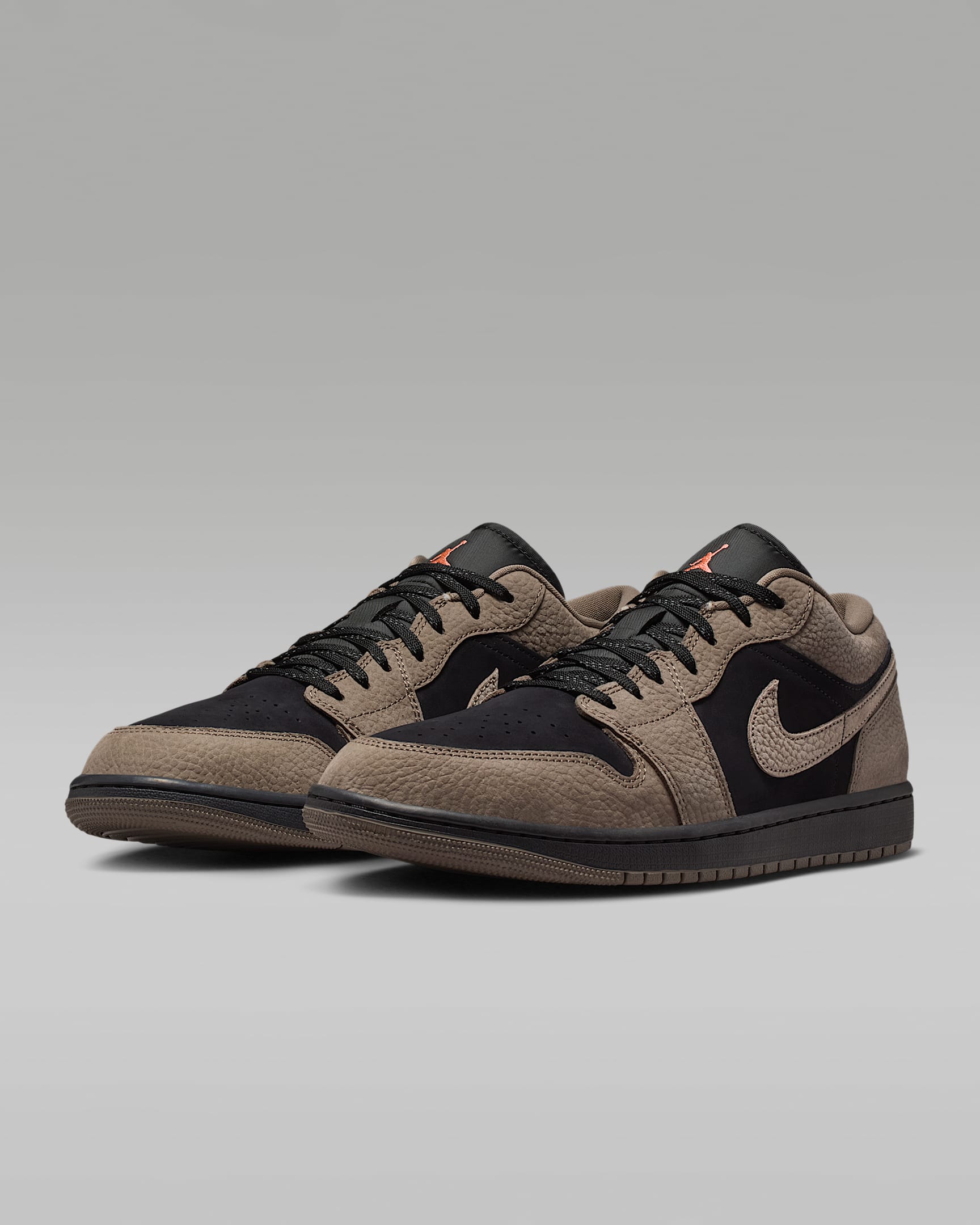 Air Jordan 1 Low OG Black Taupe Suede Leather Sneakers