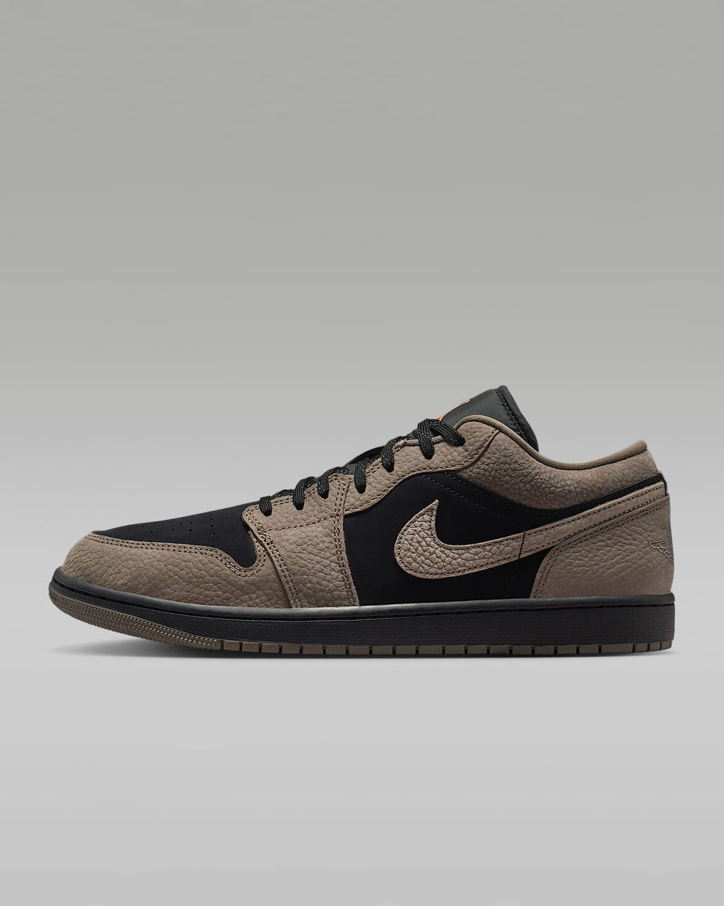 Air Jordan 1 Low OG Black Taupe Suede Leather Sneakers