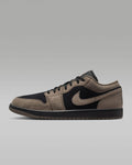 Air Jordan 1 Low OG Black Taupe Suede Leather Sneakers