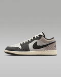Air Jordan 1 Low Sail Dark Grey Elephant Print Mixed-Material Sneakers