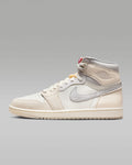 Air Jordan 1 High OG Sail and Light Silver Sneakers