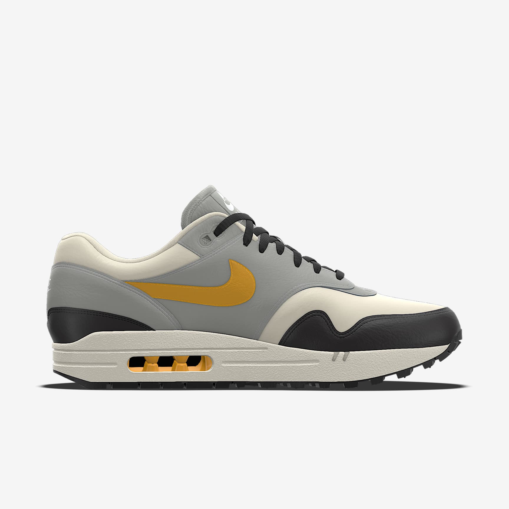 Nike Air Max 1 By You – Grey/Cream/Yellow/Black Custom Sneaker