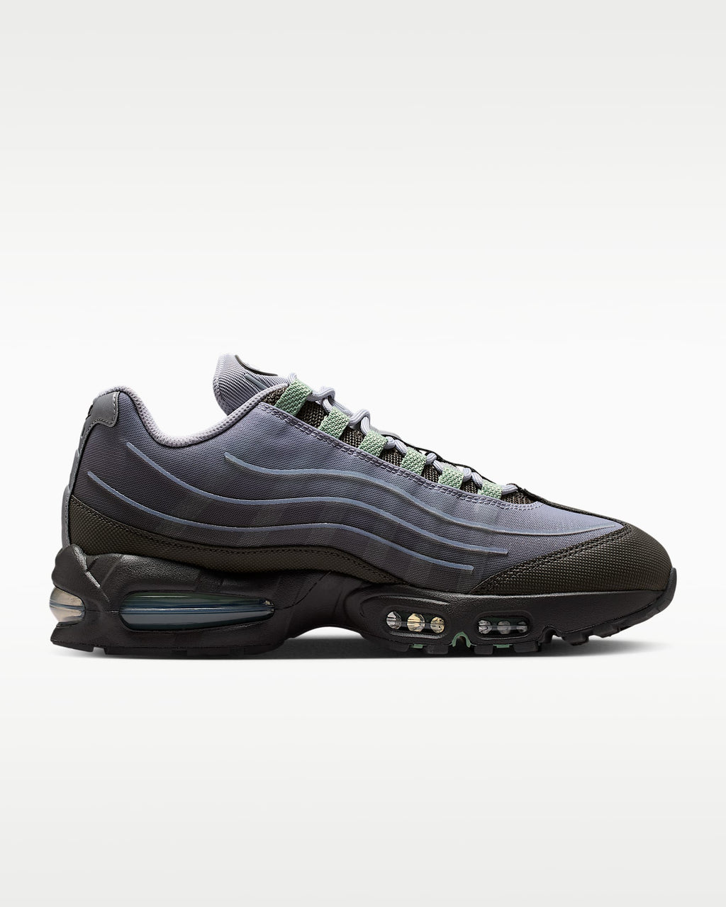 Nike Air Max 95 – Purple / Grey / Green Mesh Athletic Sneakers
