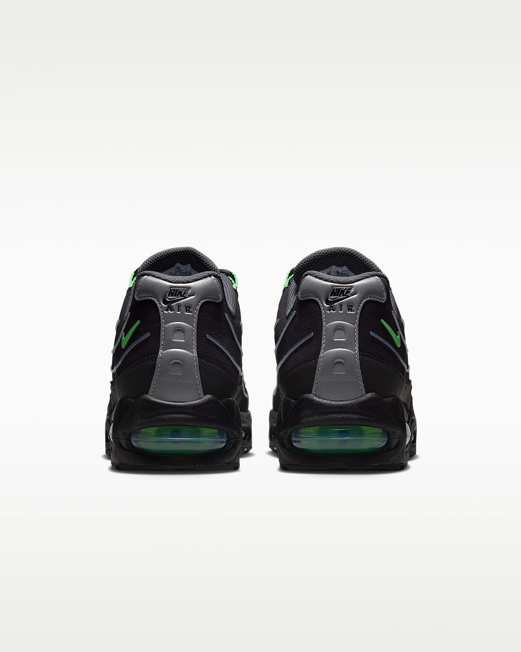 Nike Air Max 95 – Black / Lime Green Mesh Athletic Sneakers