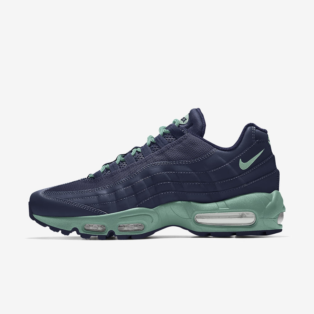 Nike Air Max 95 – Navy / Teal / Green Mesh Athletic Sneakers