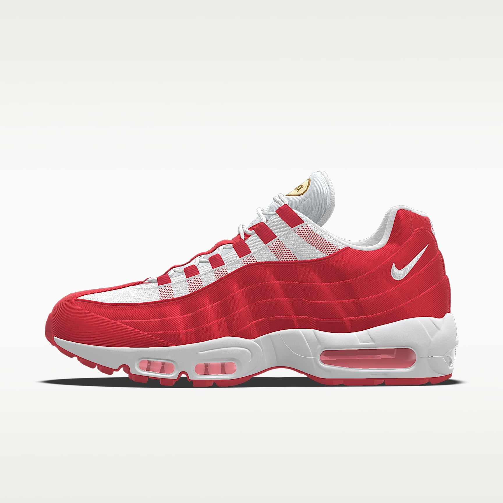 Nike Air Max 95 – White / Red Mesh Athletic Sneakers
