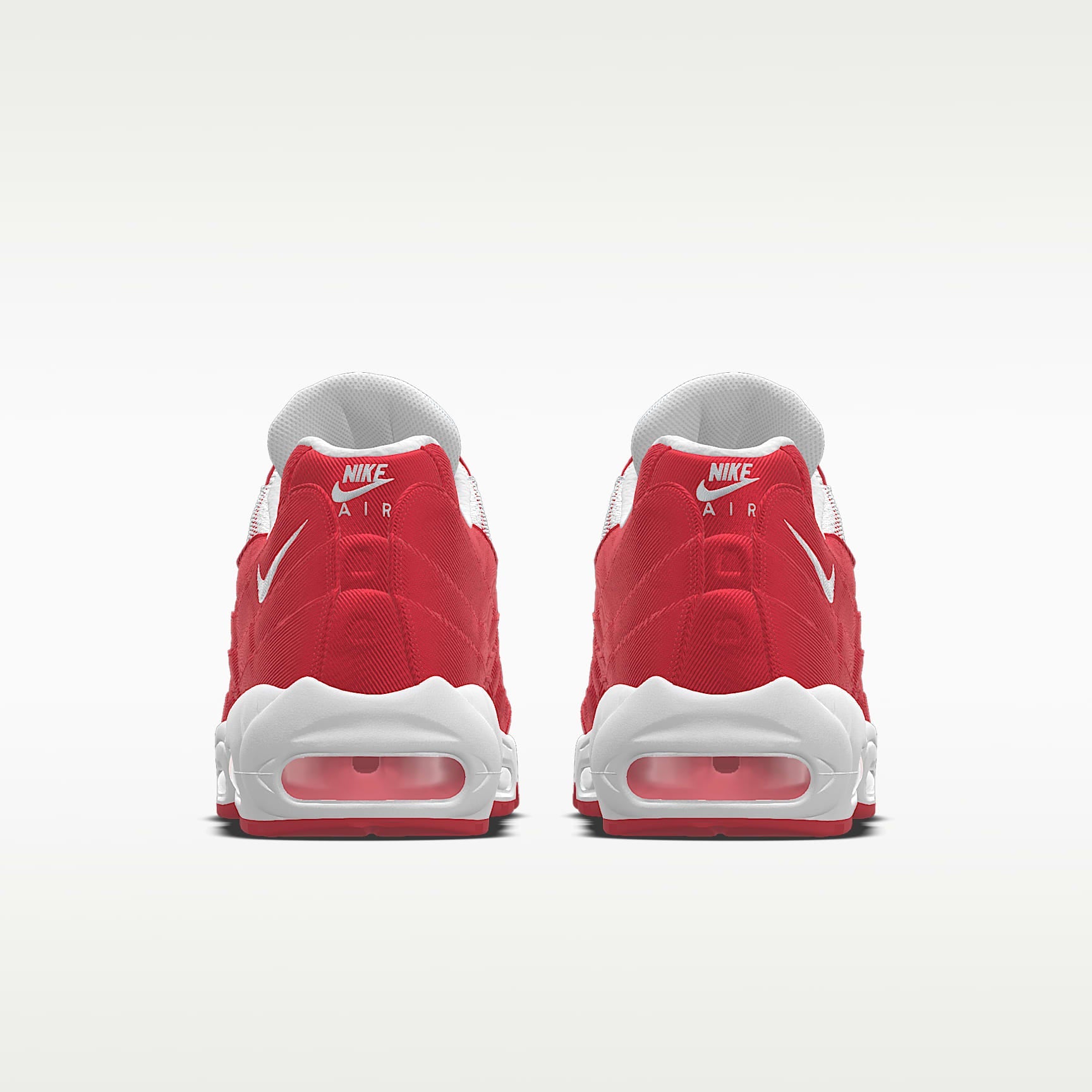 Nike Air Max 95 – White / Red Mesh Athletic Sneakers