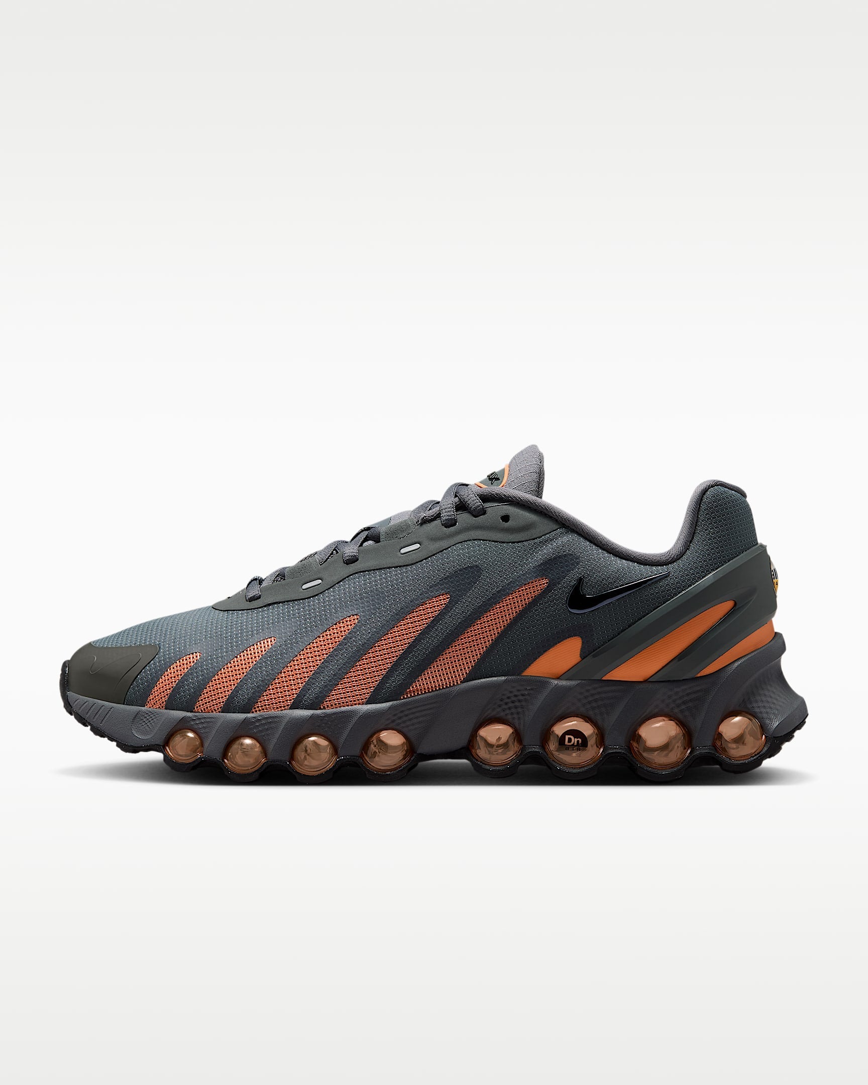Nike Air Max DN Roam – Grey / Orange Mesh Athletic Sneakers