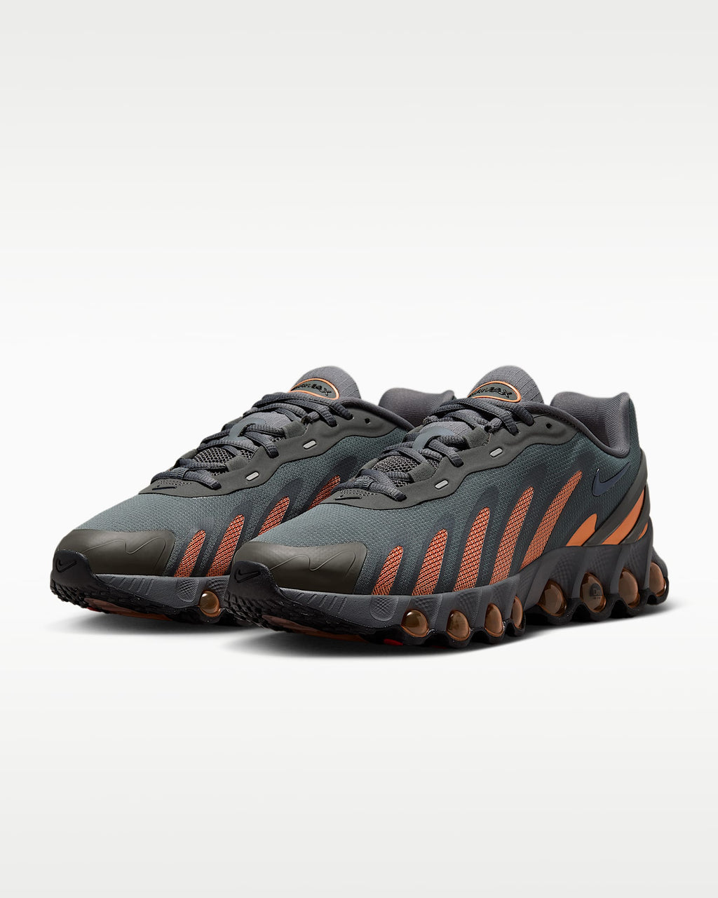 Nike Air Max DN Roam – Grey / Orange Mesh Athletic Sneakers