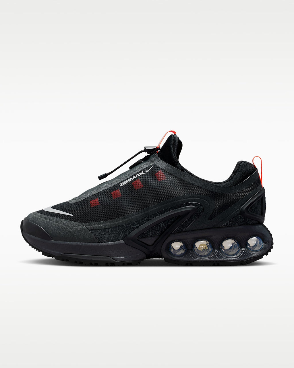 Nike Air Max DN Roam – Black / Red Mesh Athletic Sneakers