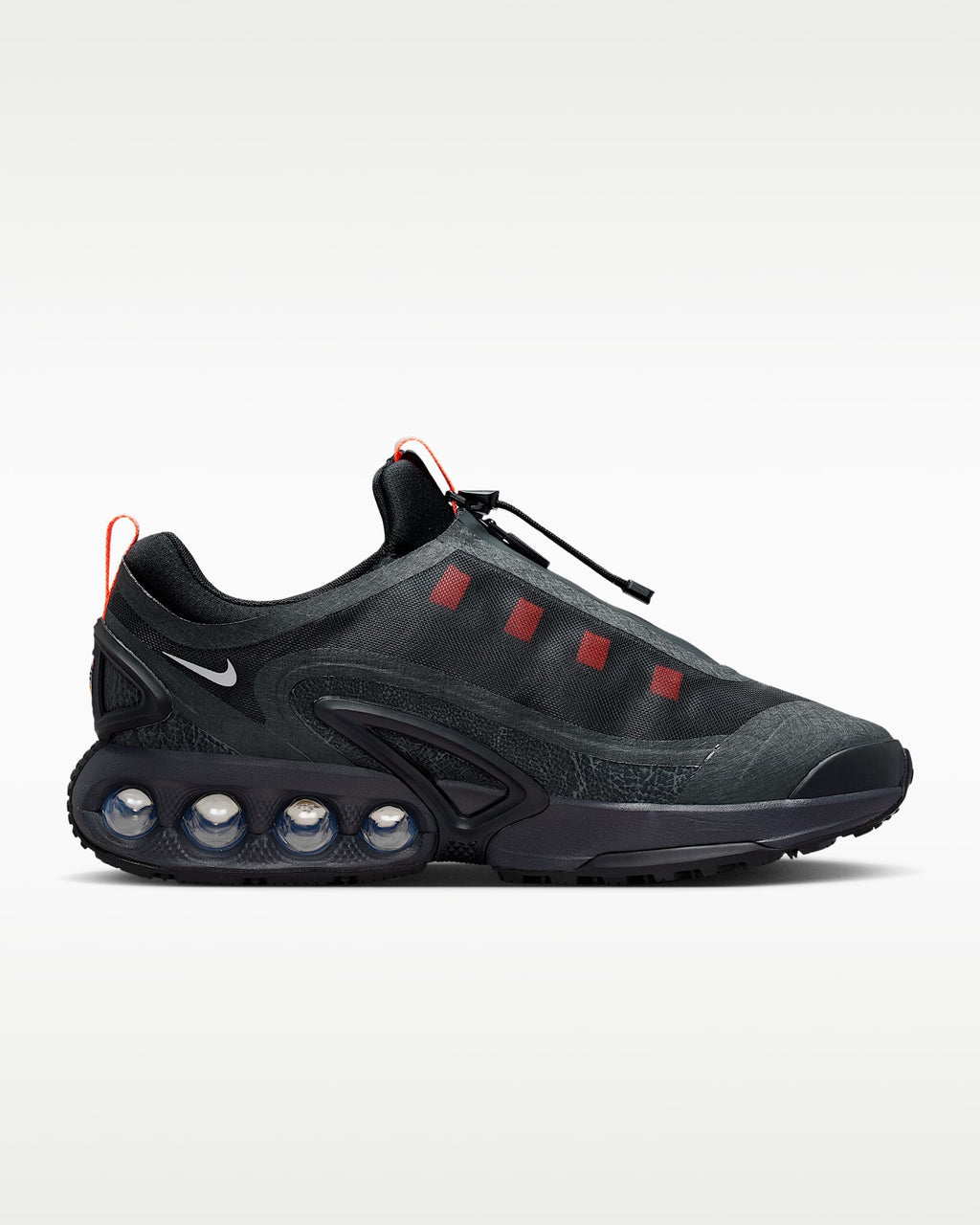 Nike Air Max DN Roam – Black / Red Mesh Athletic Sneakers
