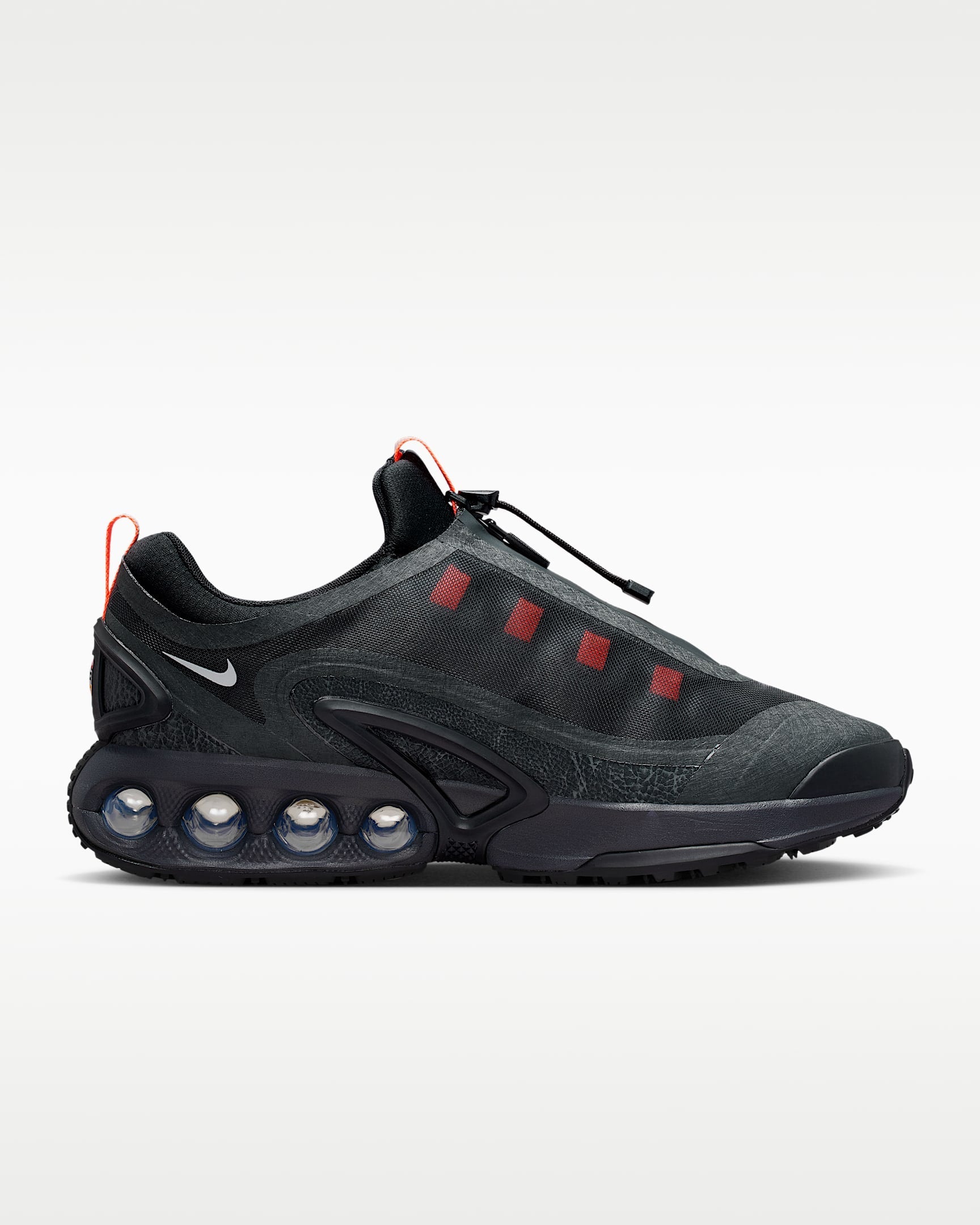 Nike Air Max DN Roam – Black / Red Mesh Athletic Sneakers