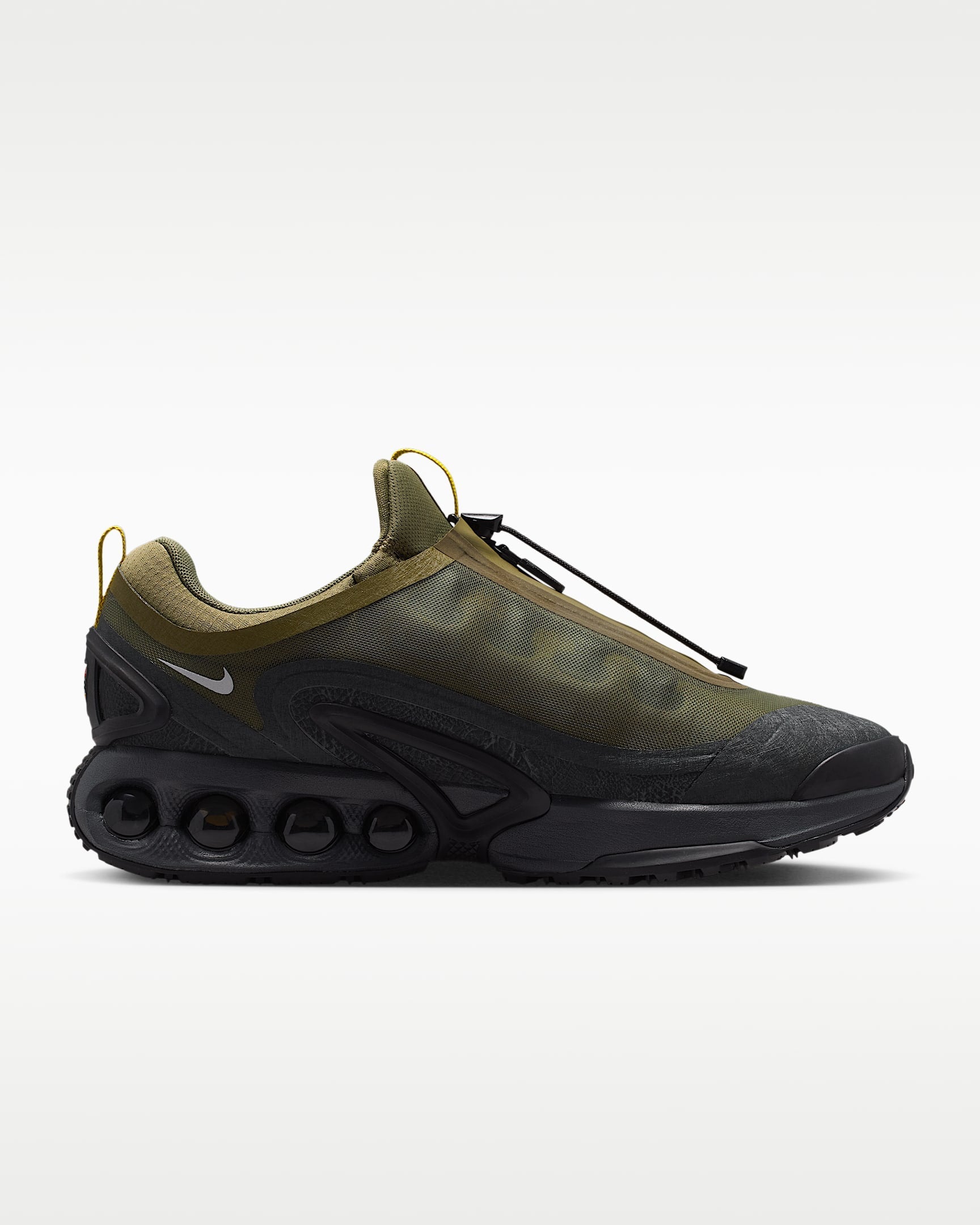 Nike Air Max DN Roam – Olive Green / Black Mesh Athletic Sneakers
