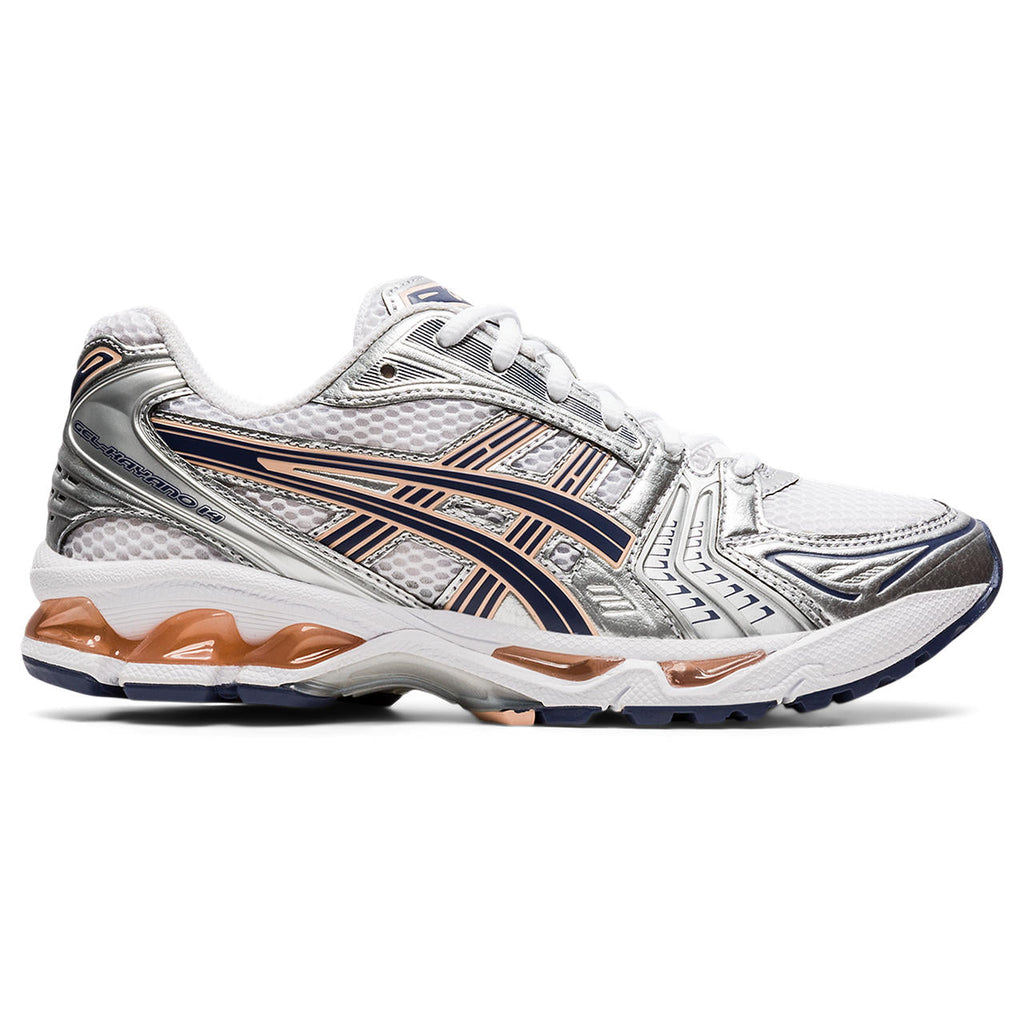 Asics Gel-Kayano 14 White / Metallic Silver / Dark Navy