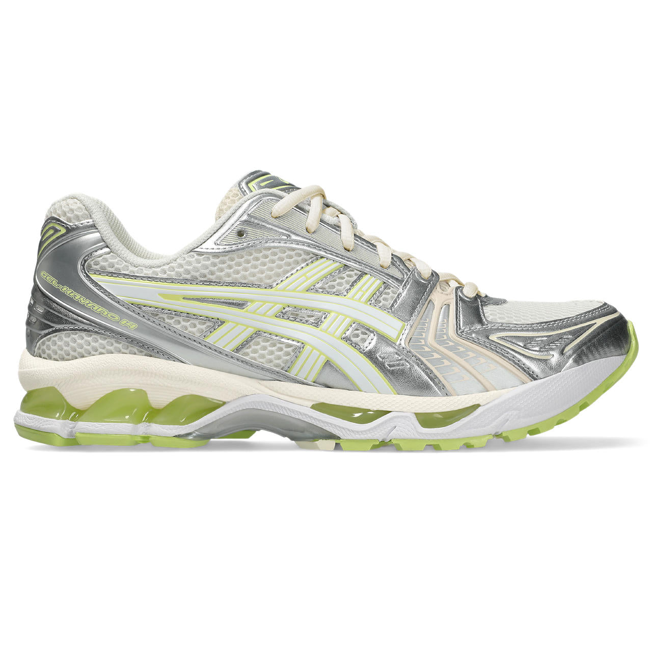 Asics Gel-Kayano 14 White / Metallic Silver / Lime Green