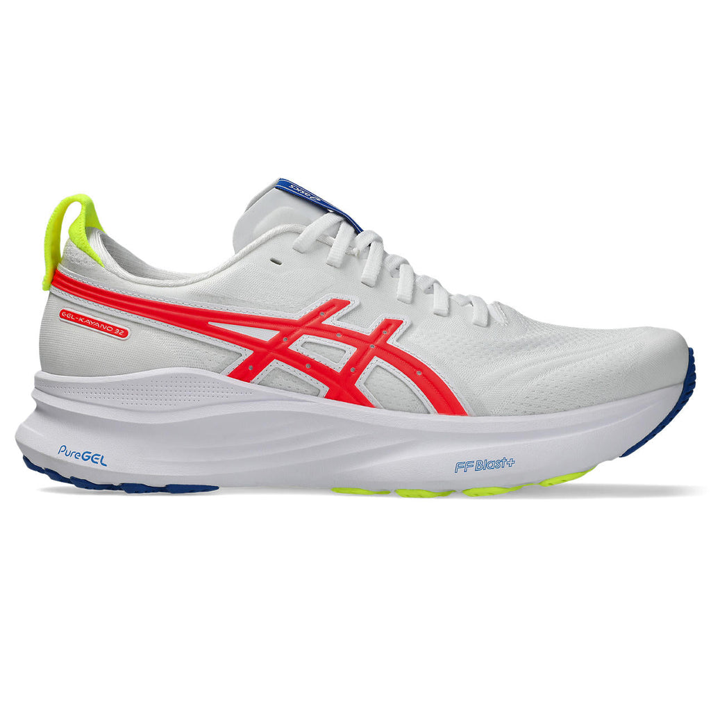 Asics Gel-Kayano 32 White / Red / Neon Yellow