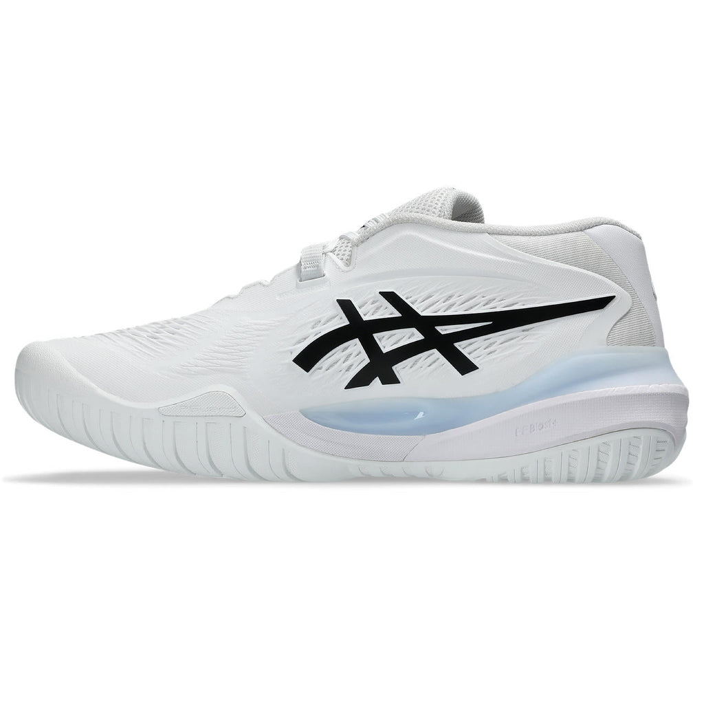 Asics Gel-Resolution – White/Black/Light Blue Tennis Sneaker