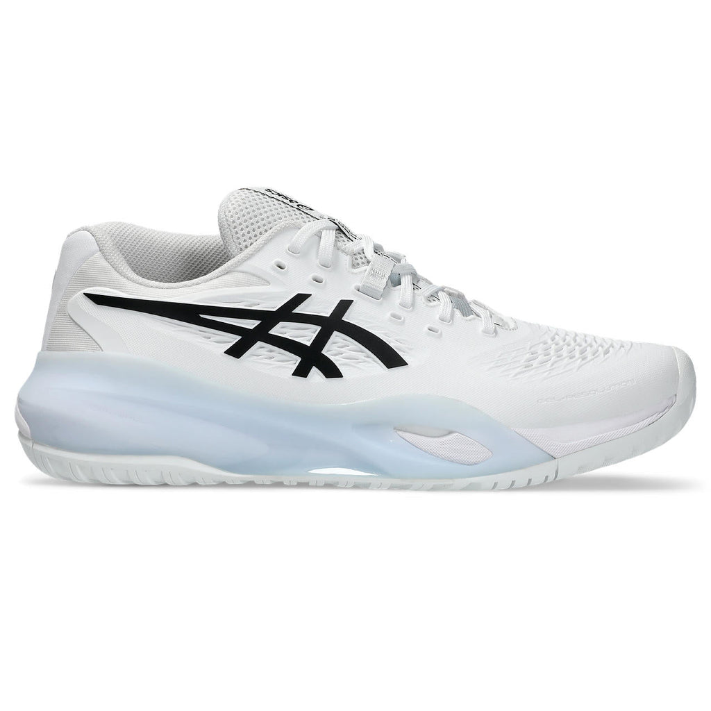 Asics Gel-Resolution – White/Black/Light Blue Tennis Sneaker
