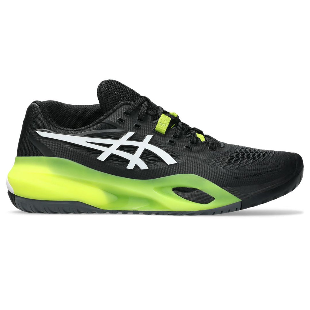 Asics Gel-Resolution – Black/White/Neon Green Tennis Sneaker