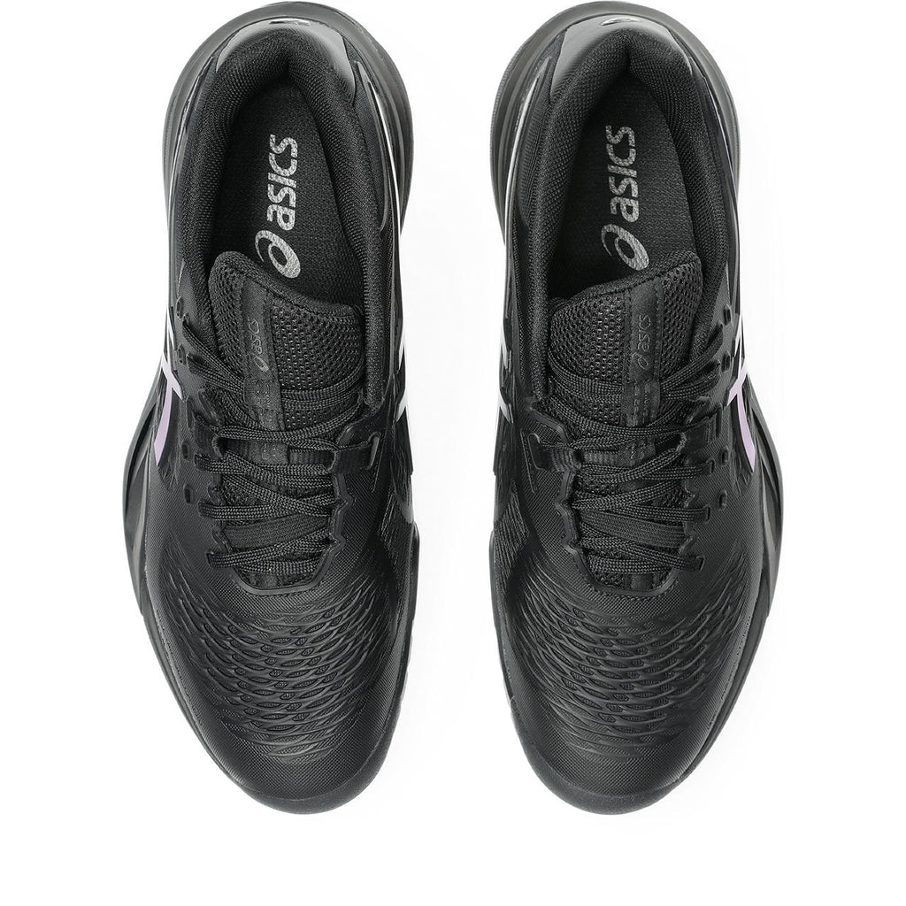 Asics Gel-Resolution – Black/Iridescent Cyan Tennis Sneaker