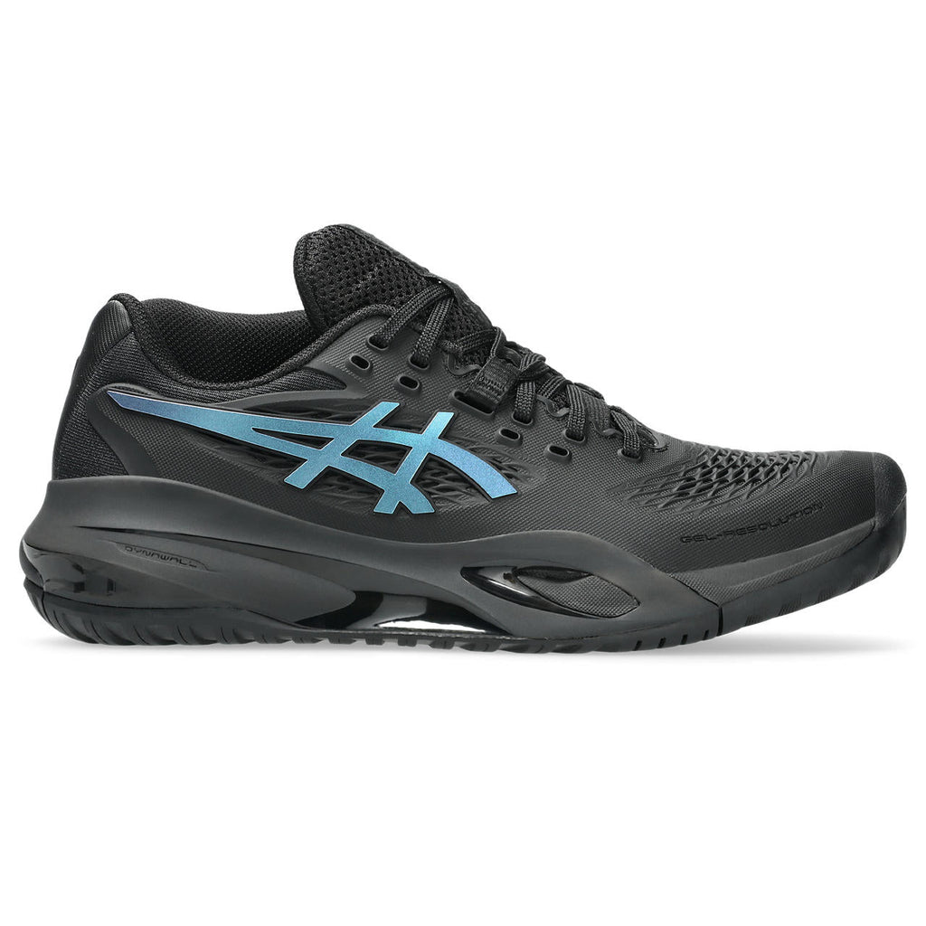 Asics Gel-Resolution – Black/Iridescent Blue Tennis Sneaker