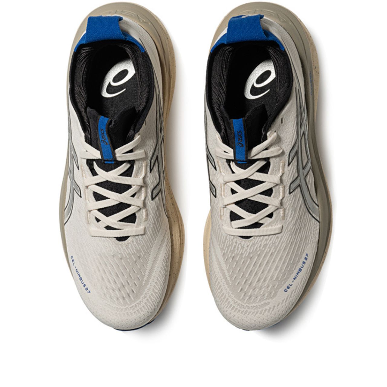 Asics Gel-Nimbus 27 Cream / Silver / Blue