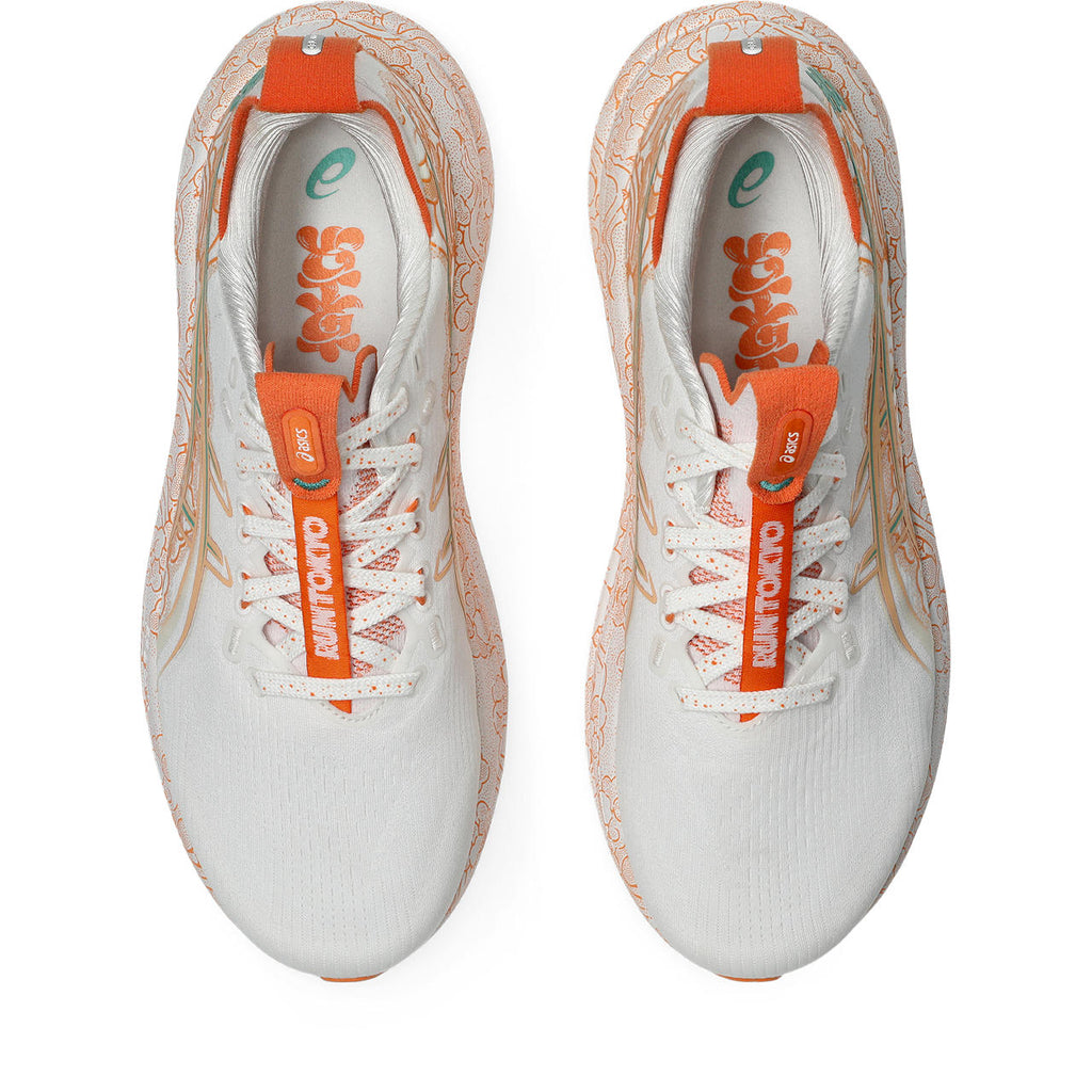 Asics Gel-Nimbus 27 White / Orange / Cloud Print