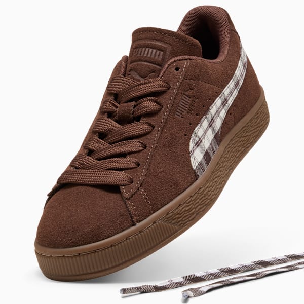 Puma Suede — Dark Brown / Plaid