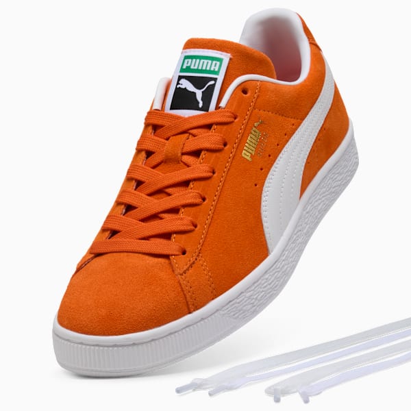 PUMA Suede Classic Orange‑White‑Gold