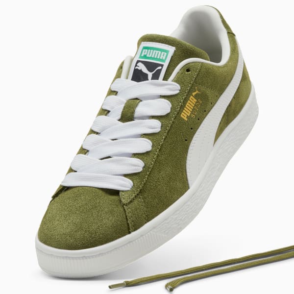 PUMA Suede Classic Olive Green-White-Gold