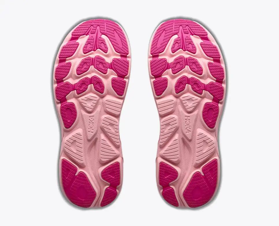Hoka Bondi 8 — Cream / White / Pink