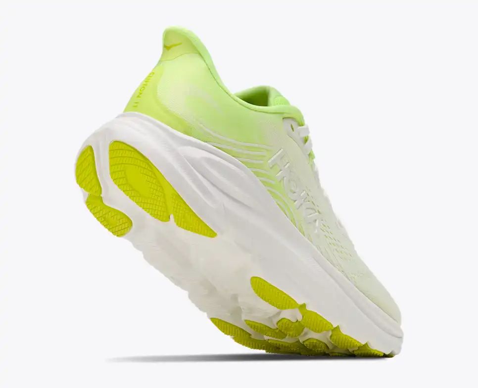 Hoka Bondi 8 — White / Lime Green