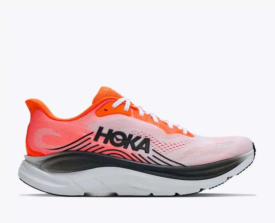 Hoka Bondi 8 — Pink / Orange / Black / White