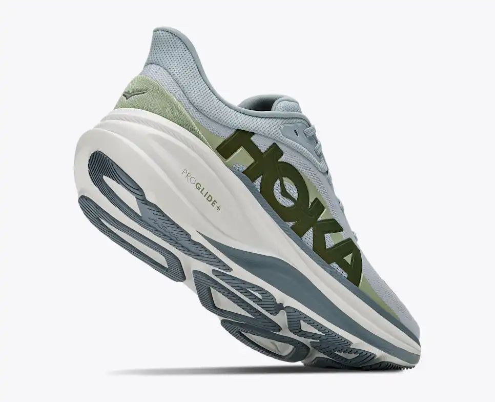 Hoka Pro Glide+ — Light Blue / Olive Green