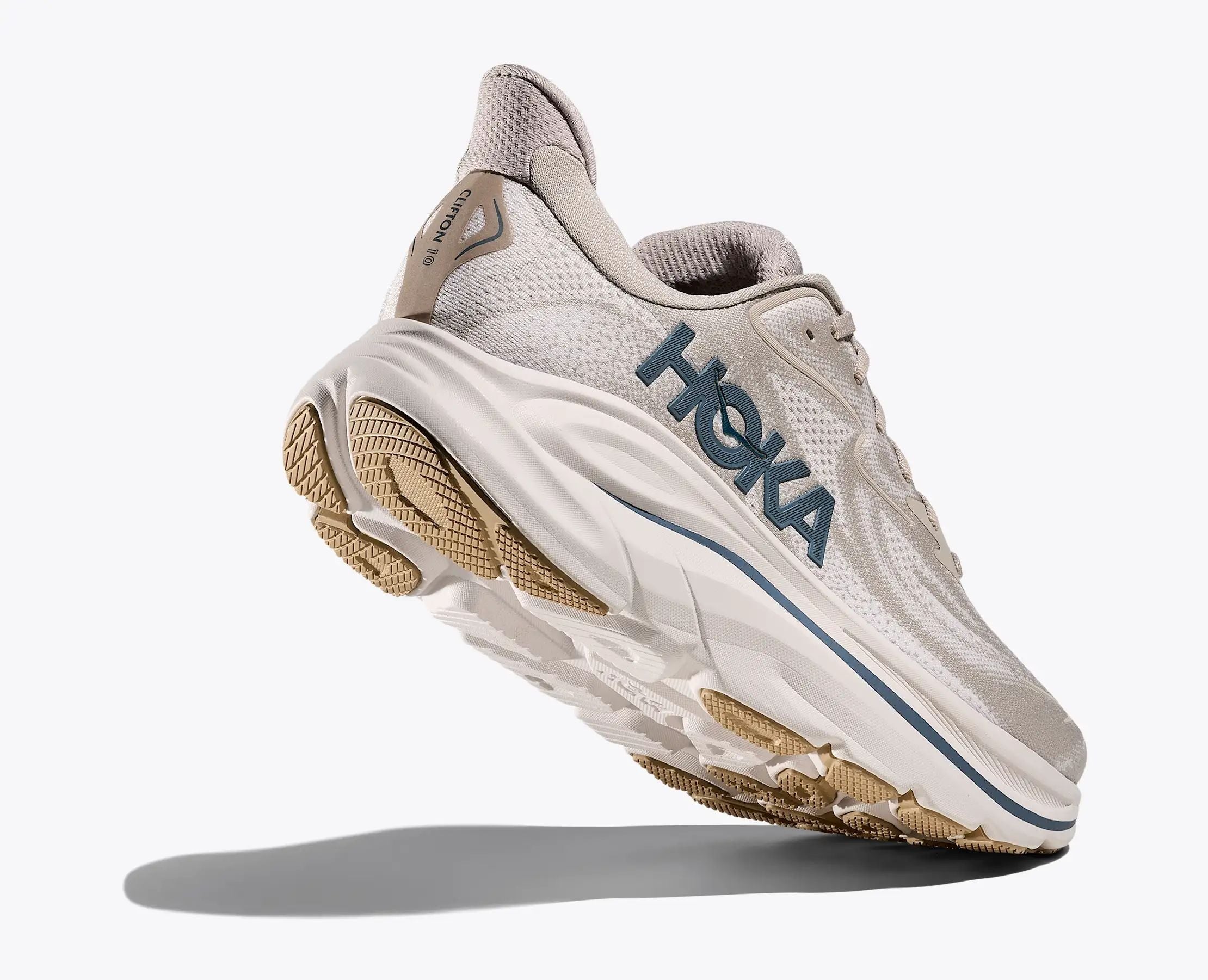 Hoka Clifton 10 — Beige / Dark Blue