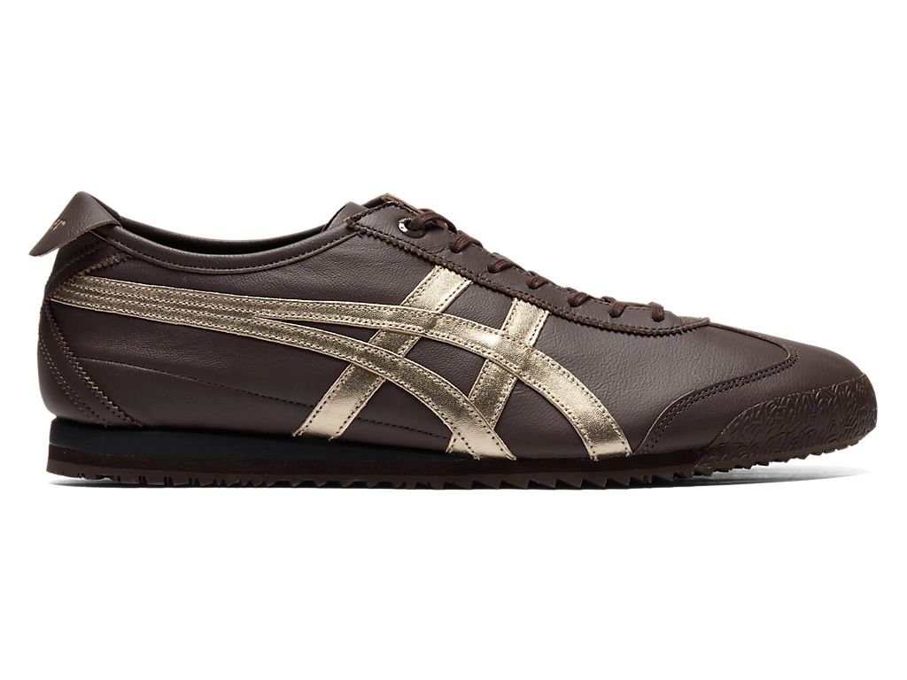 Onitsuka Tiger Mexico 66 Unisex Sneakers – Dark Brown / Gold