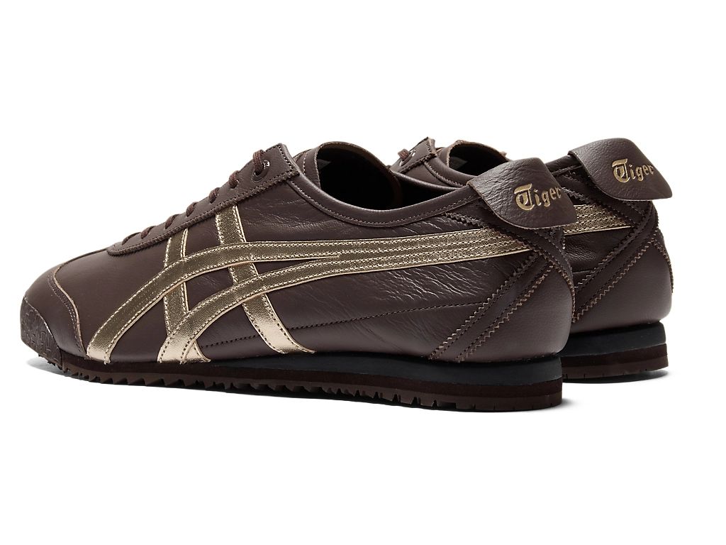 Onitsuka Tiger Mexico 66 Unisex Sneakers – Dark Brown / Gold